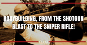 man with shotgun