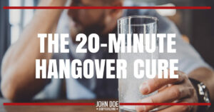 man with hangover