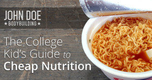 Cheap nutrition for college kids